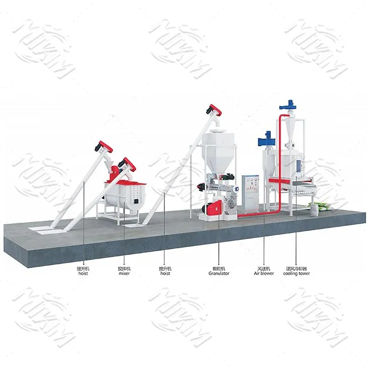 1-2 t/h خط تولید خوراک مرغ